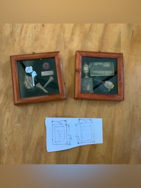 Vintage style framed golf art